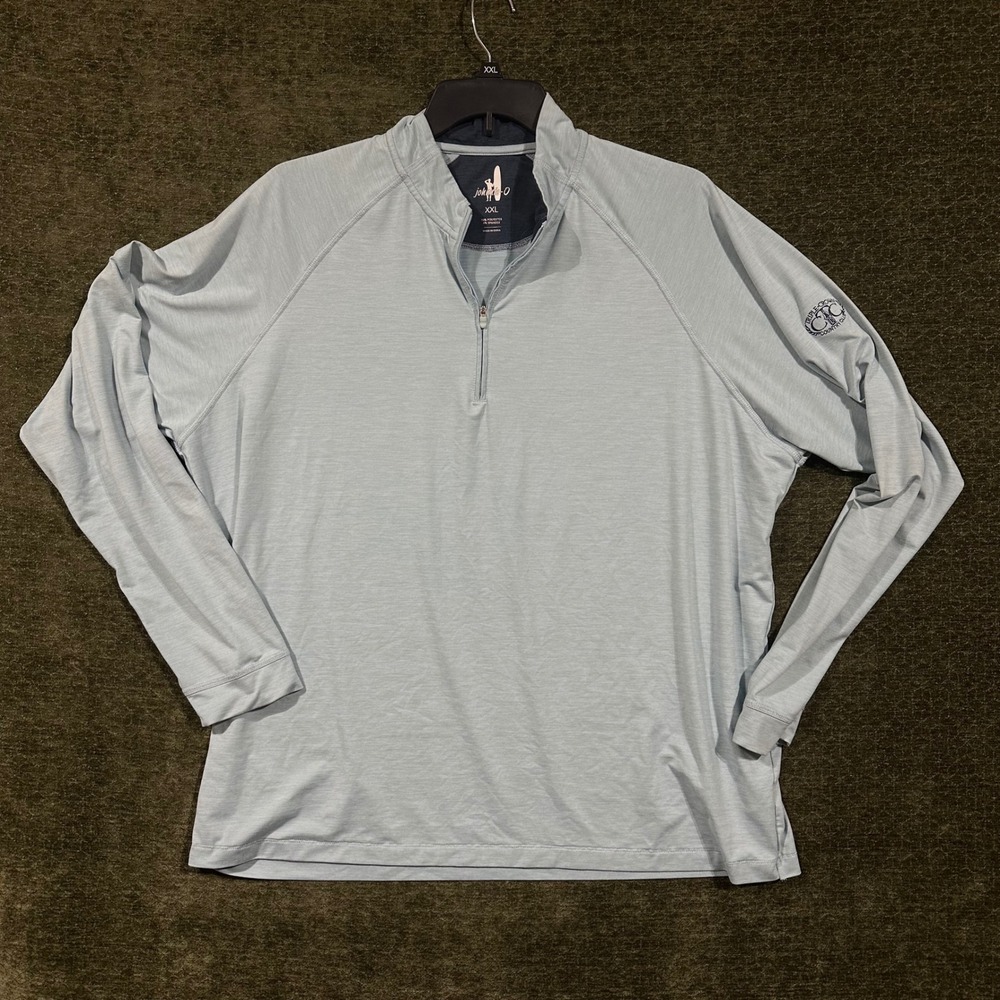 Johnnie-O Freeborne Quarter Zip Mens XXL Placid Blue Triple Crown Country Club